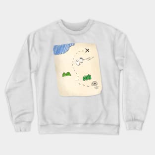 Treasure Map Crewneck Sweatshirt